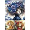 Little Girl Partial DIY Irregular Drill Diamond Painting Gem Art for Adults/Beginners Gift Idea Home Wall Decor 11.81x11.81inch
