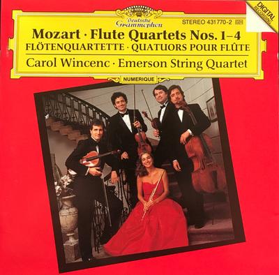 CD WOLFGANG AMADEUS MOZART, CAROL WINC - Flute Quartets Nos. 1-4 = Fl?ttenqu 4317702 Deutsche Grammo Germany Classical Used
