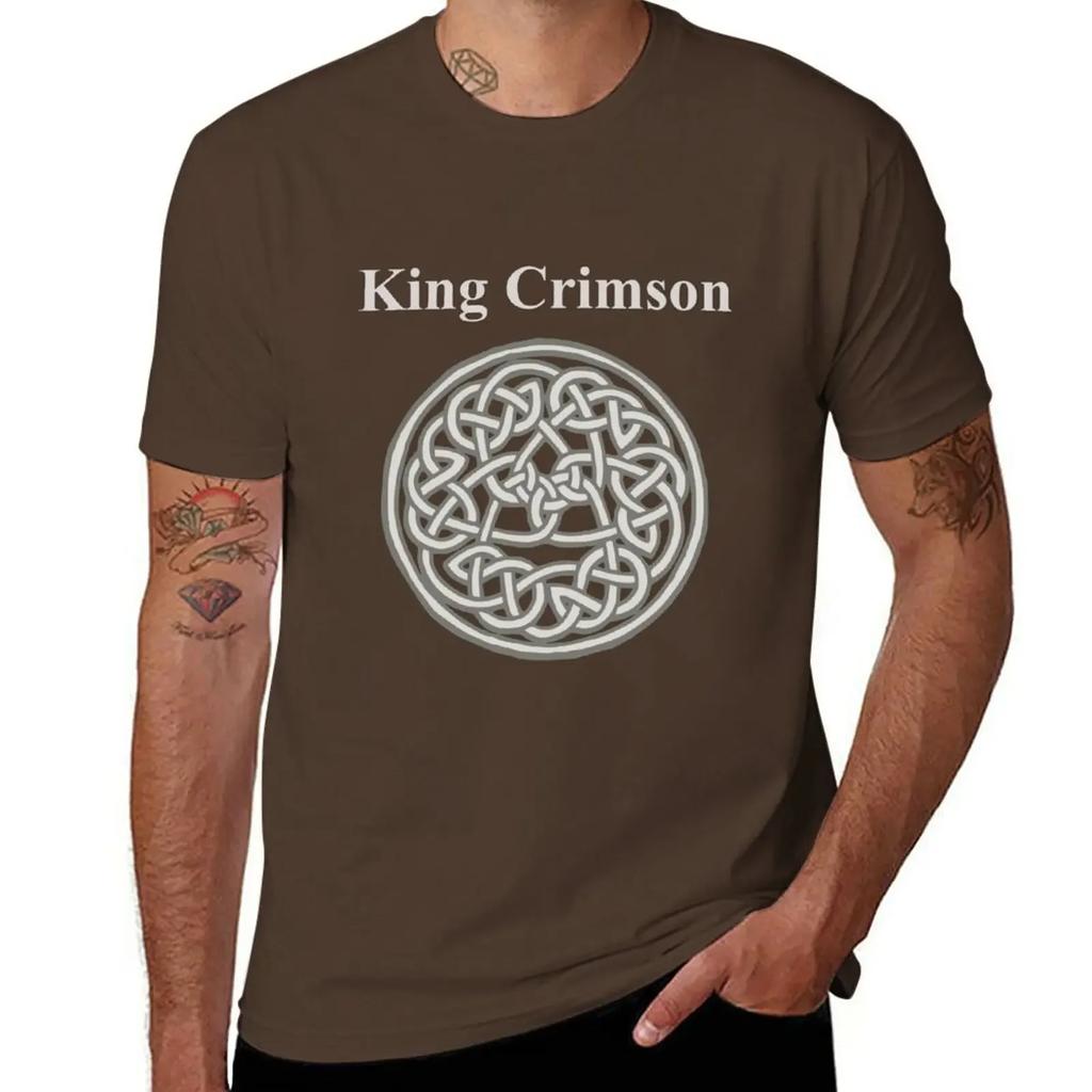 1982 King Crimson Vintage Discipline Album Promo T-Shirt quick-drying Short sleeve tee mens plain t shirts