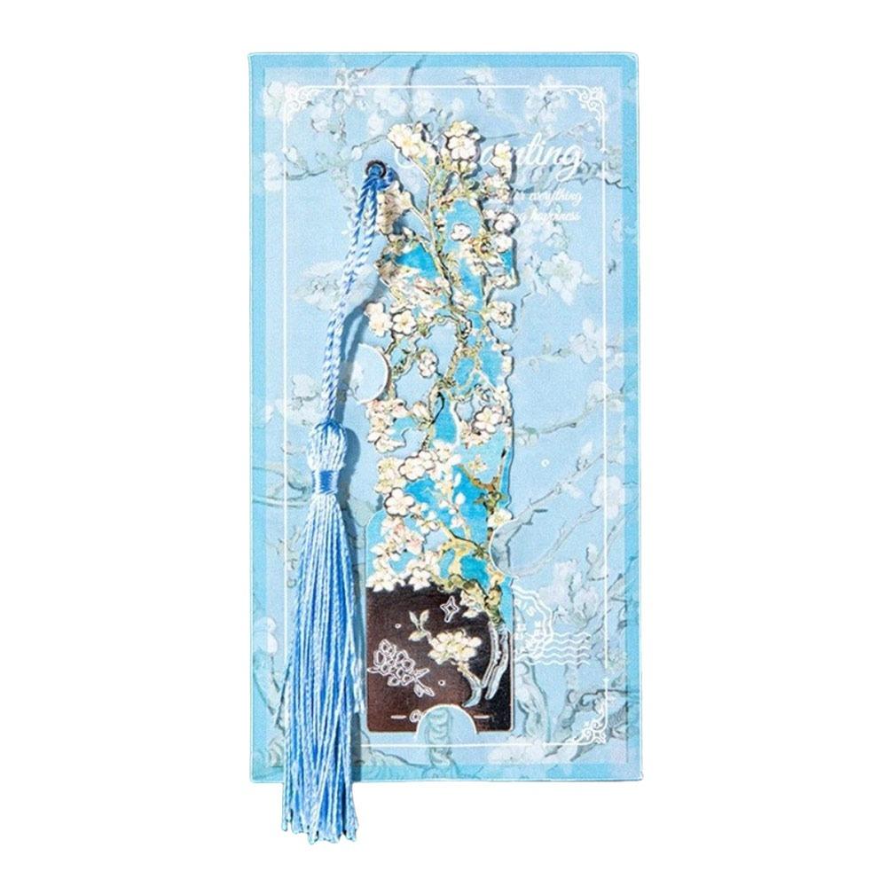 

Sunflower Metal Bookmark Tassel Pendant Pagination Mark Reading Book Clip Reading Accessory 2