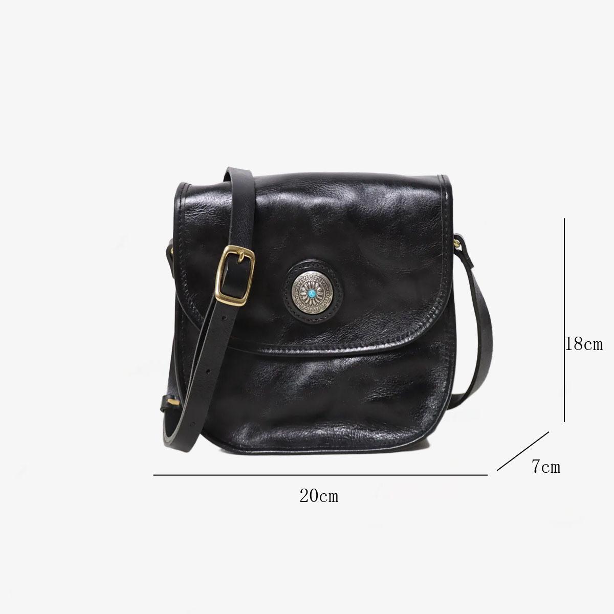 

Johnature Genuine Leather Handmade Saddle Bag High-quality Cowhide Large Capacity Vintage Shoulder Crossbody Bag чорний