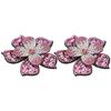 2Pcs Crystal Diamond Patches Appliques Stickers Flower Clothing Shoes Decoration DIY AccessoryPink