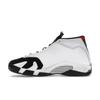 Air Jordan 14 Retro GS Black Toe 2024 Kids Sneakers White Varsity-Red Metallic-Silver 487524-160
