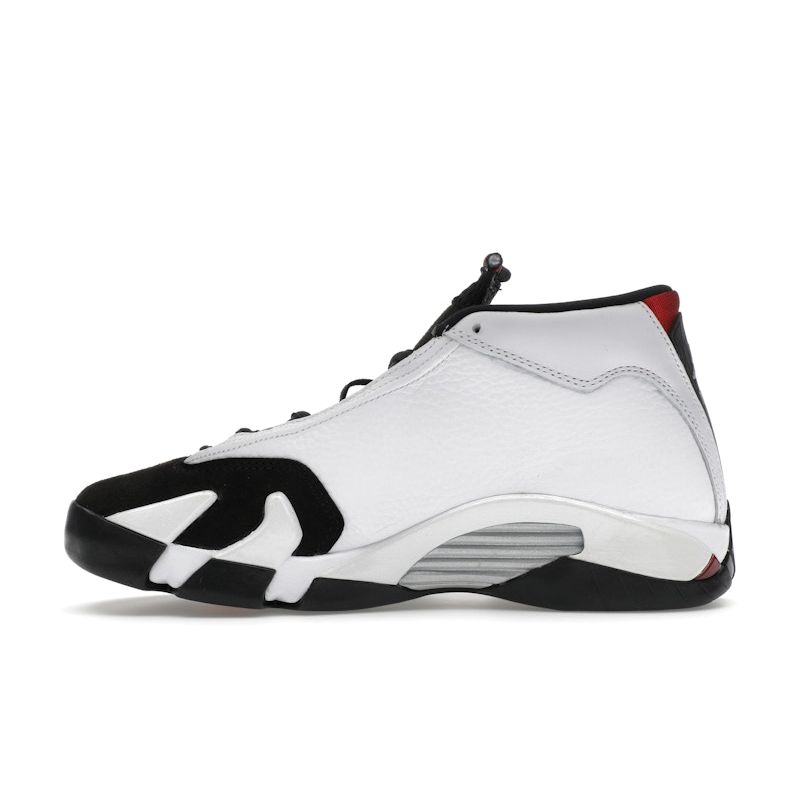 Air Jordan 14 Retro GS Black Toe 2024 Kids Sneakers White Varsity-Red Metallic-Silver 487524-160