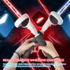 Dual Handles Extension Grips For Oculus Quest 2 Controllers Playing For Beat Saber Games Enhanced Lightsabers Gaming Experience