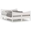 Exclusive House - White Bed Frame Without Mattress 160x200 Cm Solid Pine Wood