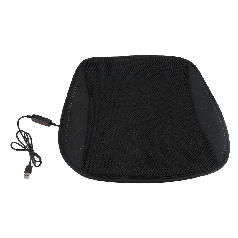 Cooling Cushion Ventilated Seating Cushion 8 Fan USB Plug in 3 Speeds Non Slip Detachable Cover for Home Car 5V