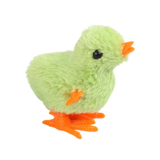 Wind-up Toy Soft Plush Chick Shape Kids Clockwork Toy Creative Cartoon Jumping Toy for Children Teens Adults