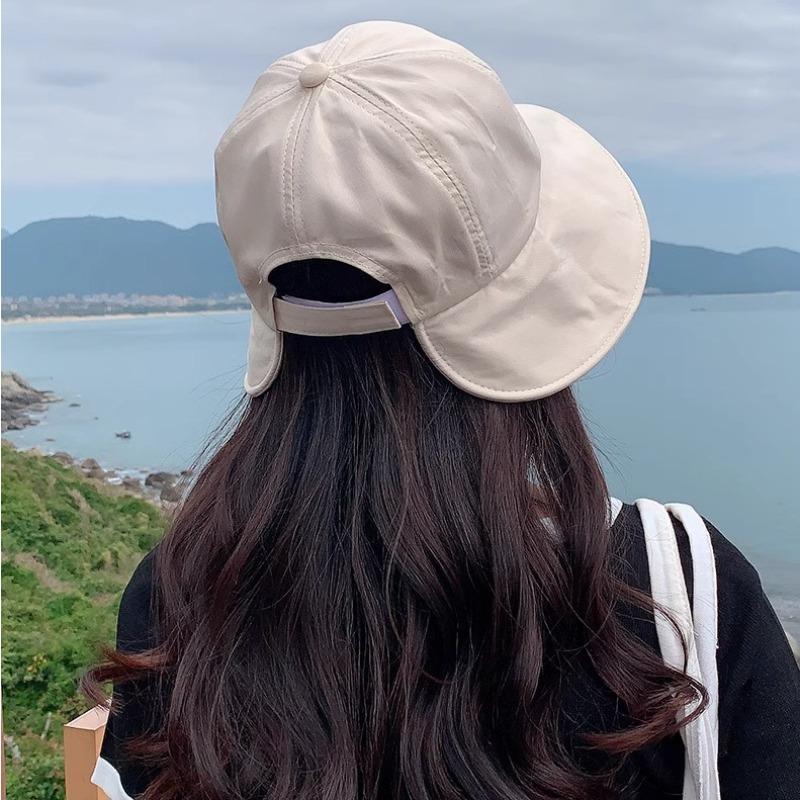 Bucket Hat Women's Summer Ponytail Breathable Sunscreen Sun Hat Anti-purple Line Vinyl Sun Hat Summer Hat