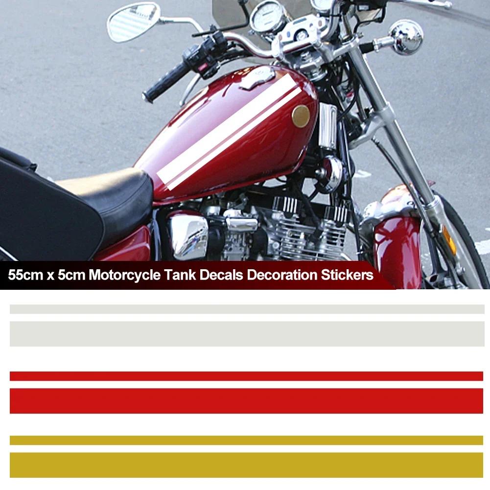 55cm Motorcycle Stickers Car Motorcycle DIY Fuel Tank Cover Reflective Stickers Waterproof for Racing Motorcycle Accessories