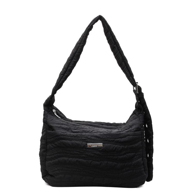 

Summer new simple small fresh student class schoolbag fashionable casual simple shoulder messenger bag one size fits all чорний