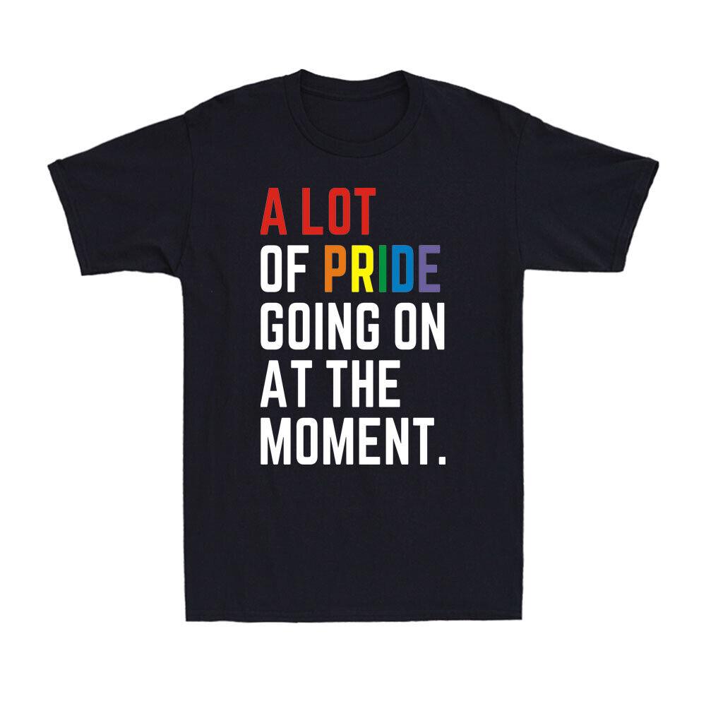 LGBT Pride Monat Lustig Viel Stolz Gerade Los Herren T-Shirt Unisex Buchstaben Slogan Gedruckt Sommer Kurzarm