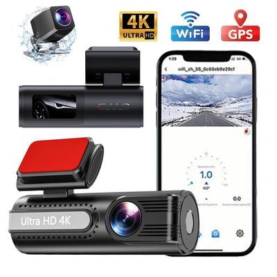 UHD 4K 1080P Car DVR Circle Recording Dual Lens Vehicle Driving Recorder Front Rear Camera Car Camcorder GPS Tracking Mirrorlink