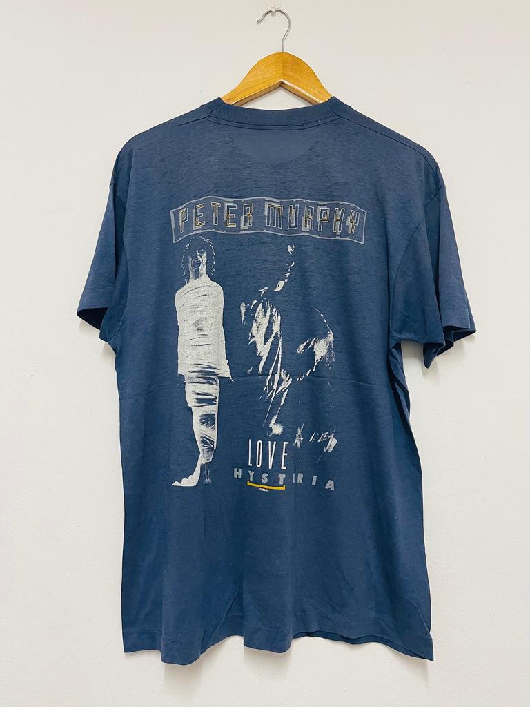 Peter Murphy anni '80 vintage : Love Hysteria 1988 / Post Punk / Gothic Punk / Rock Alternativo / Bauhaus / Profondo / Blu Navy / L