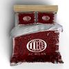 AC Milan Logo Red Print Bedding Duvet Cover Set Duvet Cover Pillowcases  (1*Duvet Cover 2*Pillowcases, without duvet insert)