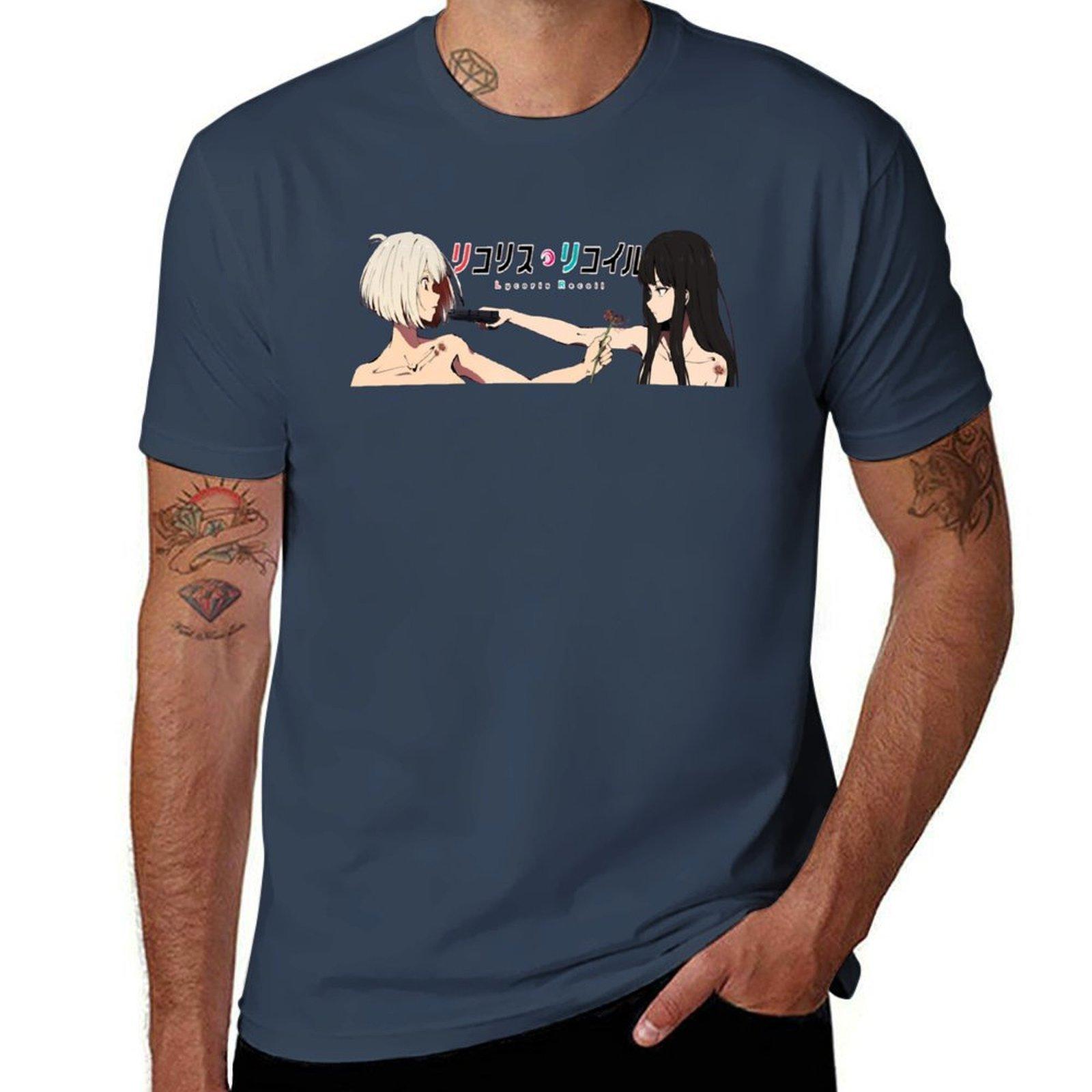 Inoue Takina Nishikigi Chisato TShirt Big and Tall Short Sleeve Tee S