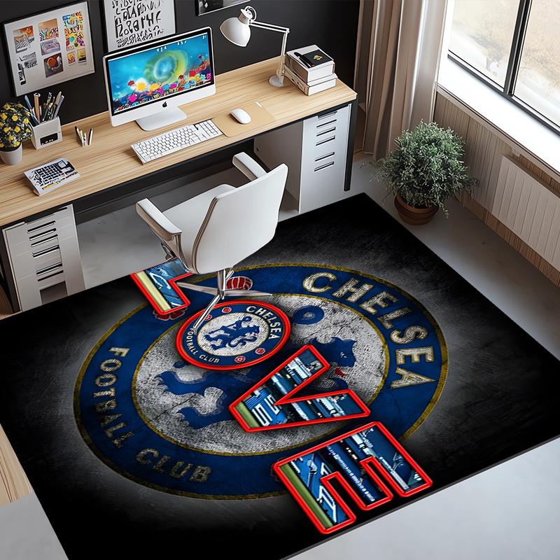 Chelsea F.C Pattern Rug, Indoor/Outdoor Mat, for Picnic, Gameroom, Bedroom, Office, Living Room, Home Decor Carpet, Birthday Gift