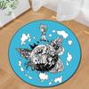 Round Carpet Moon Star Carpet for Living Room Galaxy Non-slip Mat Rugs Blue Decorative Floor Mat