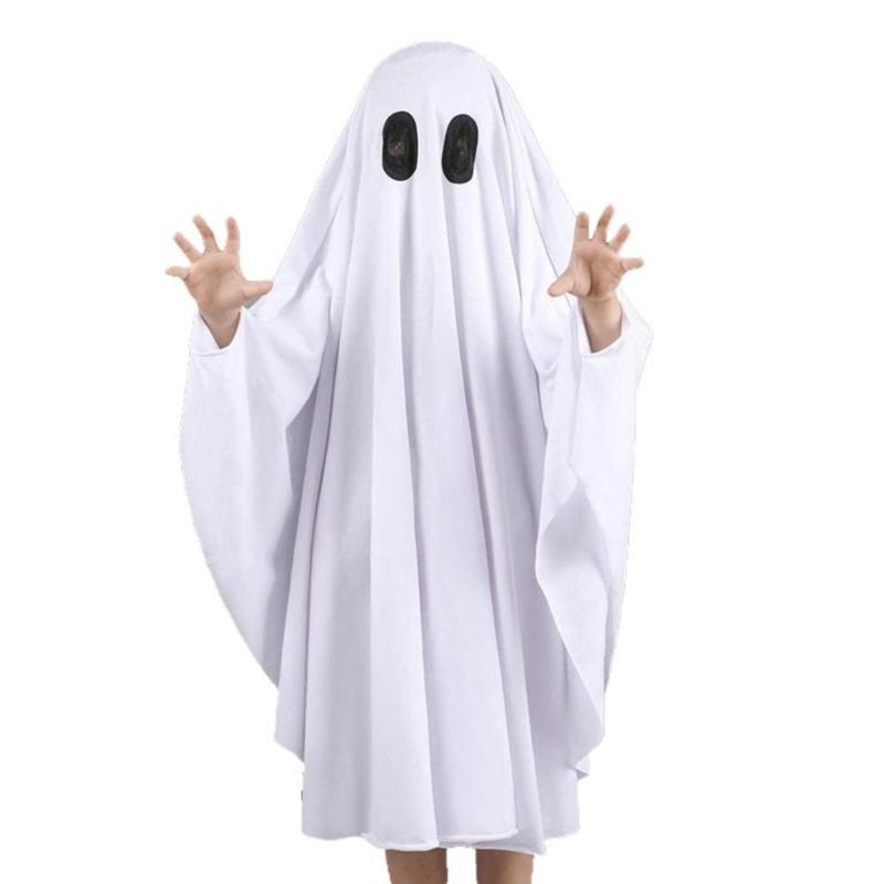 Halloween Spirit Costume Pullover Cloak With Breathable Polyester Fabric For Adults Kids Comfortable Knitted Clothes