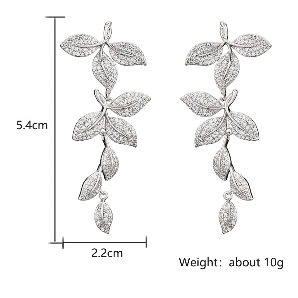ZAKOL Clearance AAA Cubic Zirconia Wedding Bridal Dangle Earrings for Women Shiny Zircon Luxury Party Zircon