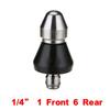 Stainless Steel 1/4 Quick Connect High-Pressure Sewer Cleaning Nozzle with Pagoda Design (Front 1, Rear 6)
