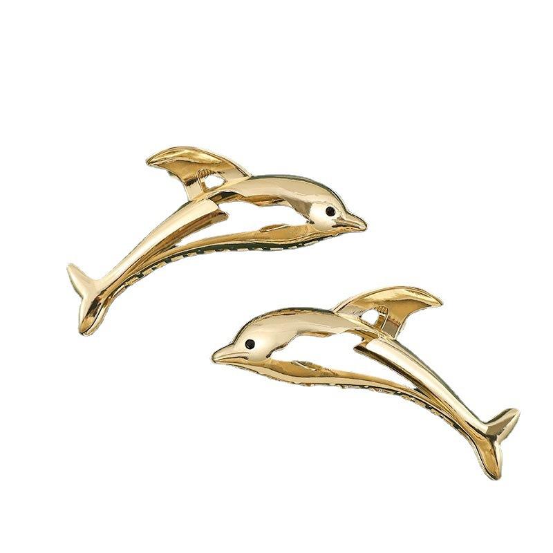 1pc Dolphin shaped clip, new hair clip, elegant temperament, butterfly shark clip, cool hair accessory