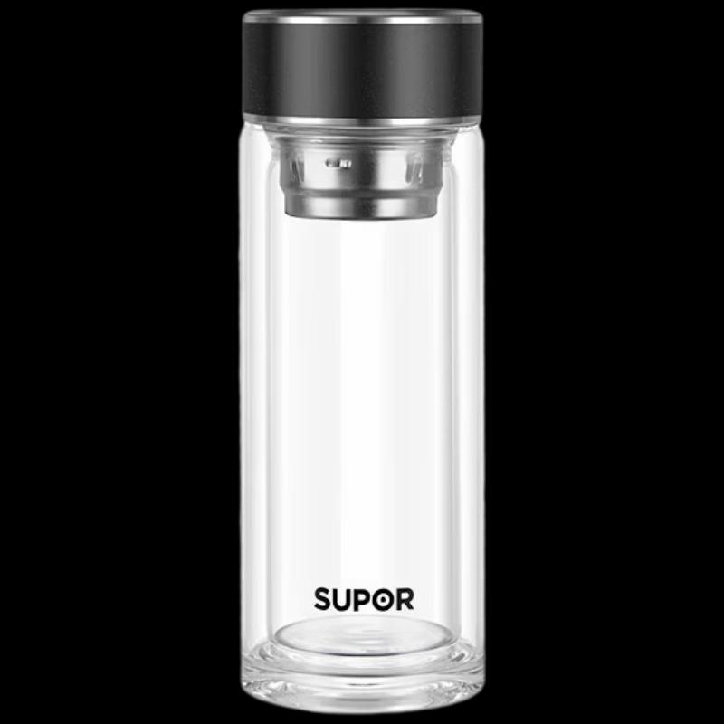 SUPOR 380ML Double-Layer Tea Separation Glass Cup