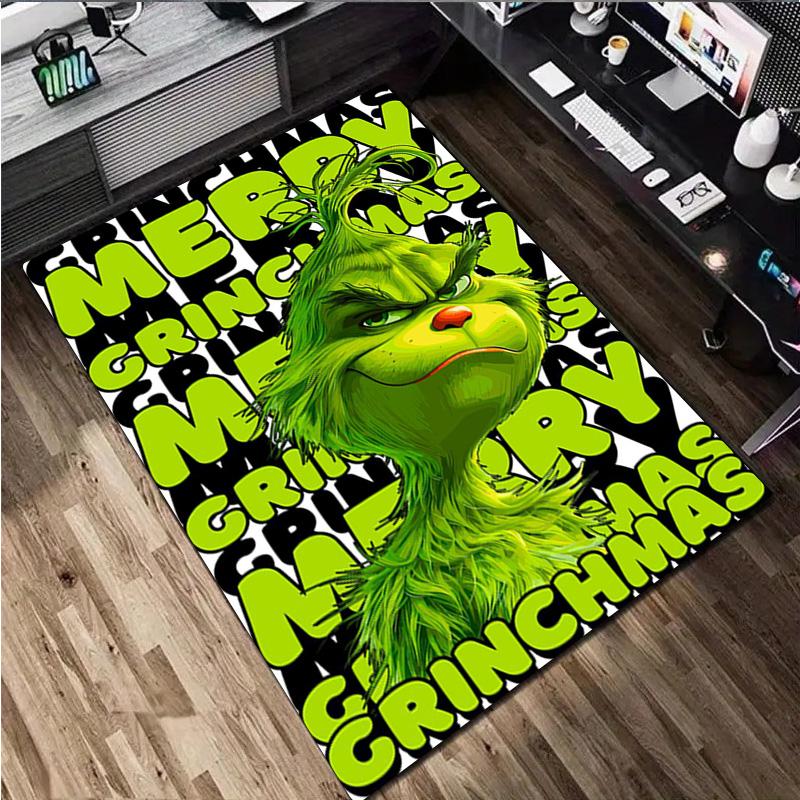 Covor Crăciun Grinch Covor Decorativ de Birou Pentru Sufragerie Dormitor Preș de Ușă Covor de Podea Covor pentru Zona Scaunului de Calculator cadou perfect de sărbători