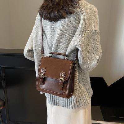 2025 Autumn and Winter New Fashion Trend Small Square Bag Retro Versatile Women's Backpack Exquisite Shoulder Bag