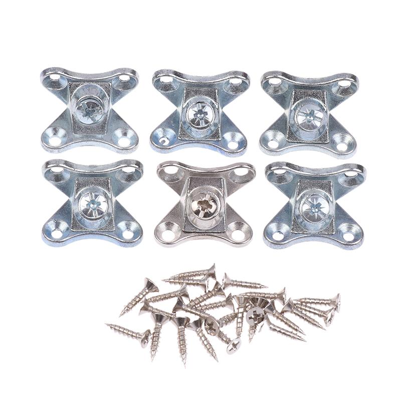 6/10 Set Removable Corner Bracket Zinc Alloy Butterfly Corner Bracket With Screws - Support Connectors For Furniture Drawers