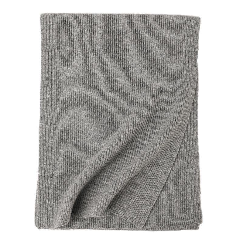

Unisex Solid Cashmere Scarf - Warm Knitted Fashion for Autumn & Winter null сірий