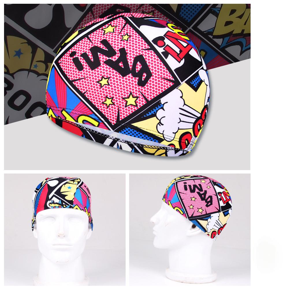 Adults Leaf Print Swimming Cap Ear Protection Non Slip Summer Pool Beach Swim Hat