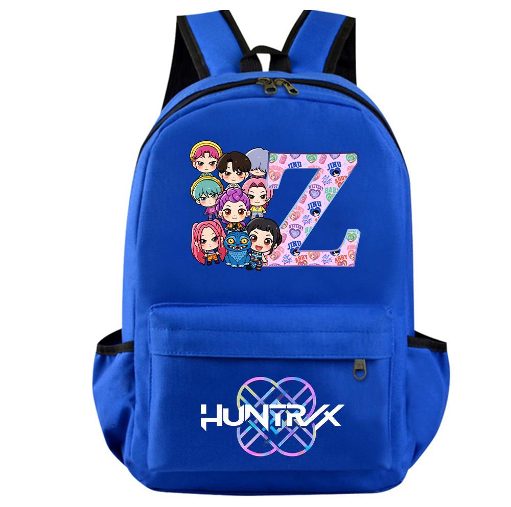 Mochila Estampada Caçadores de Demônios Kpop com 26 Letras Inglesas para Adolescente Estudante Menina Menino Mochila Escolar Bolsa de Livros Mulheres Grande Capacidade Bolsa de Viagem Presente para Criança Rucksak
