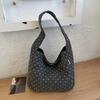 Torba Tote w Grochy Japoński Styl Codzienna Torba Ręczna z Mieszanki Wełny Modna Prosta Torba na Ramię Wysokiej Klasy Torba Listonoszka z Magnetycznym Zapięciem