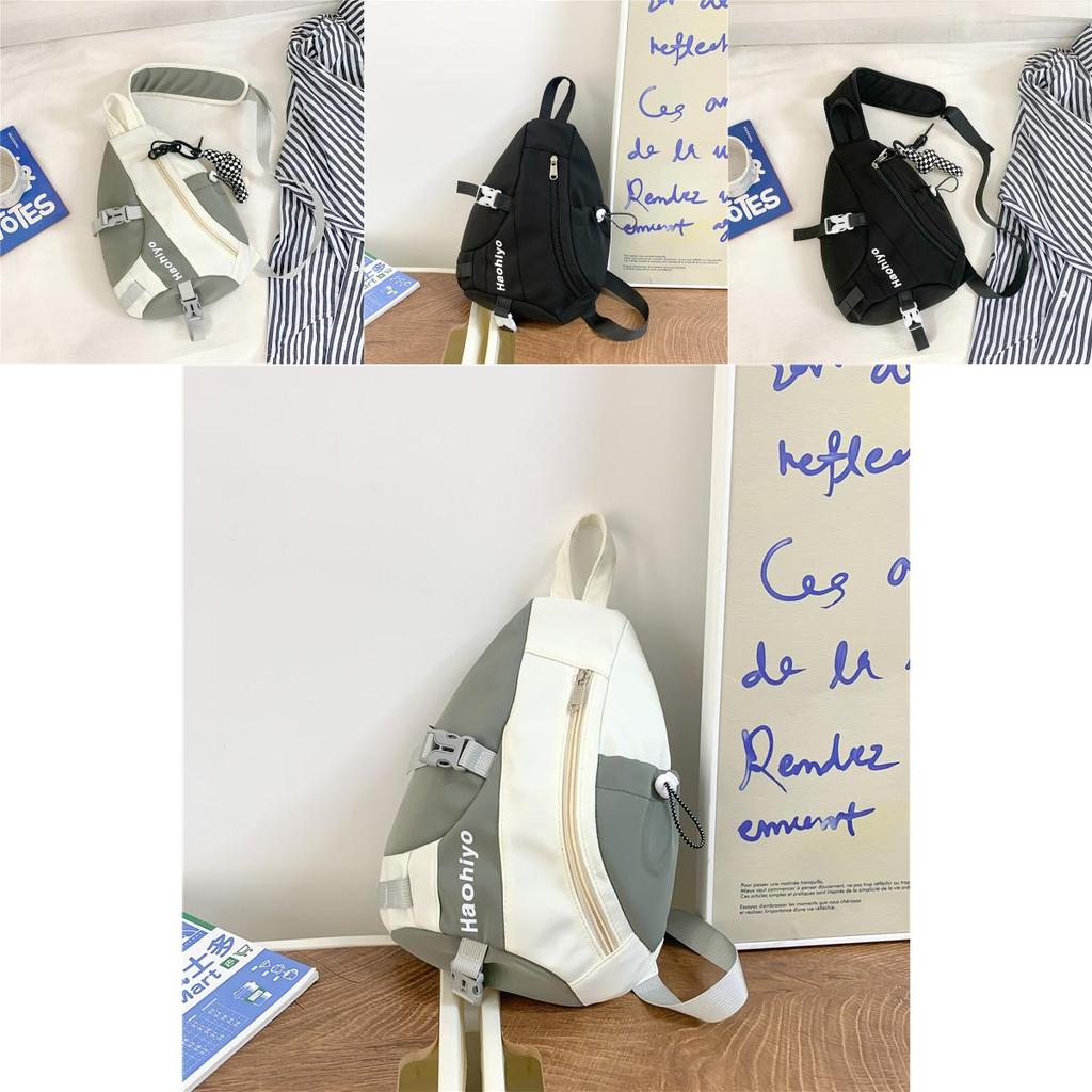 Sac de poitrine élégant et imperméable en nylon, unisexe, pour le voyage et les trajets quotidiens
