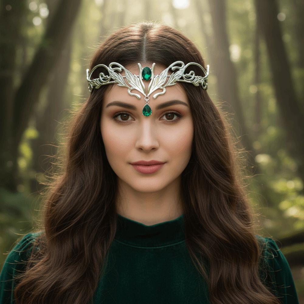 Elegant King Round Elves Crown Baroque Zinc Zinc Alloy Rhinestone Headdress Goddess Tiaras  Wedding Ceremony