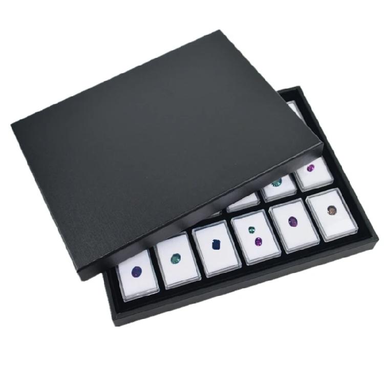 Jewelry and Gemstones Storage Box 18 Compartments Organiser for Diamonds Beads and Collectibles with Foam Padding