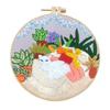 Landscape Handmade DIY Embroidery Kit Full Range of Stamped Cross Stitch Kit Embroidery Material Bag Include Bamboo Hoops Thread