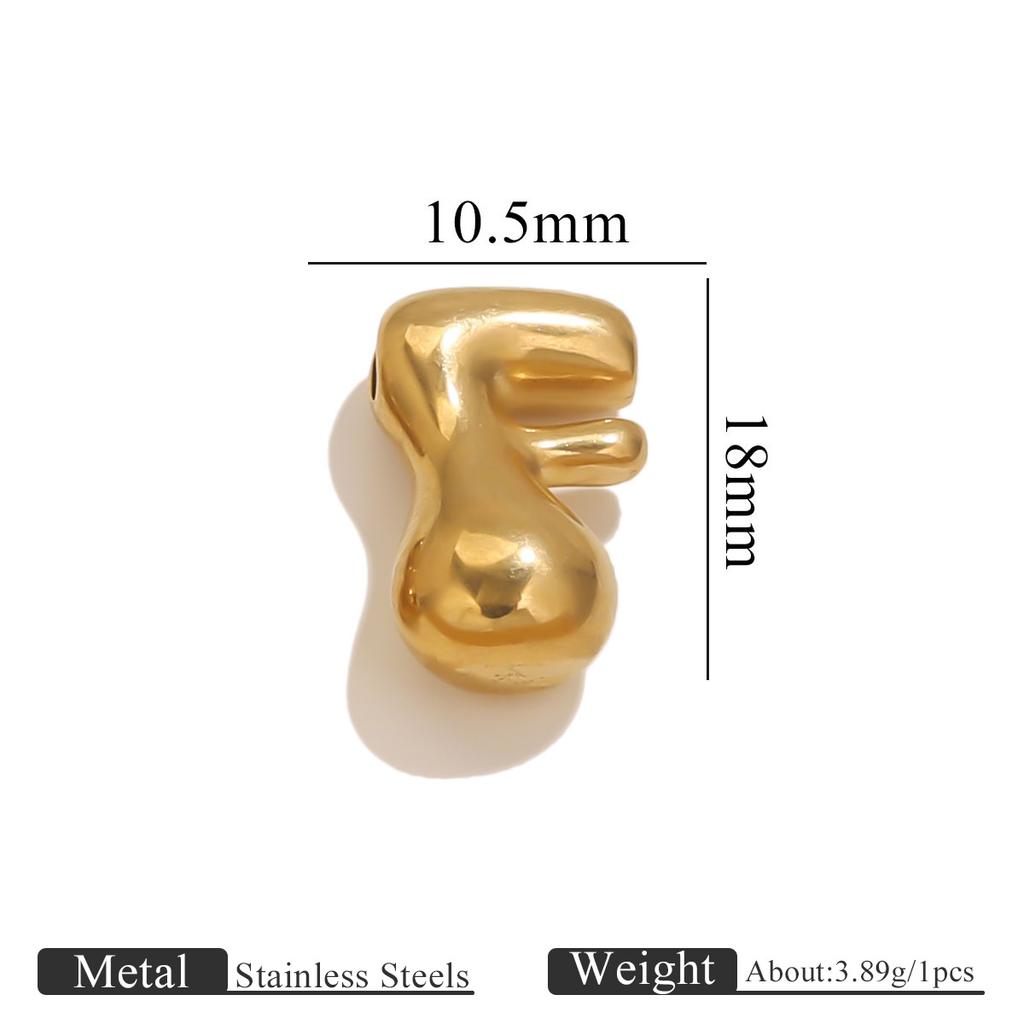 5 Stück Edelstahl 18K PVD-beschichtet A bis Z Englische Buchstaben Anhänger DIY Wasserdichter Schmuck Geschenk Handgefertigtes DIY Zubehör