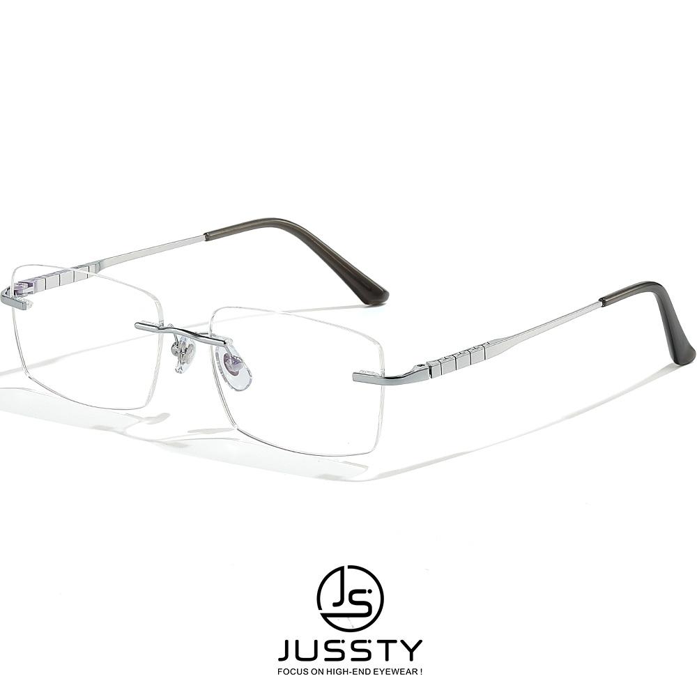

Ultra Light Titanium Prescription Glasses Men Rimless High Myopia Optical Eyeglasses Male Progressive Multifocal Eyewear Brand Single Version&1.61&None