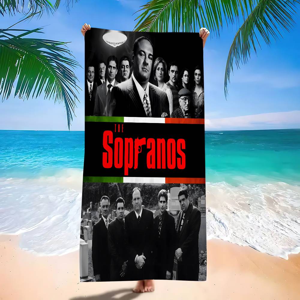 The Sopranos Family Movie Microfiber Blanket Quick Drying Beach Towels Oversized Printing Super Absorbent Pool Towel Blanket