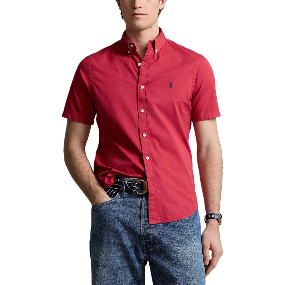 Polo Ralph Lauren Ss24 Pony Logo Embroidered Short Sleeve Shirt Men Shirts 710784554-003