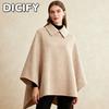 Giacche e Cappotti da Donna DICFY Vintage Casual Stampa Monocolore Autunno Inverno Manica Lunga Collo a Polo