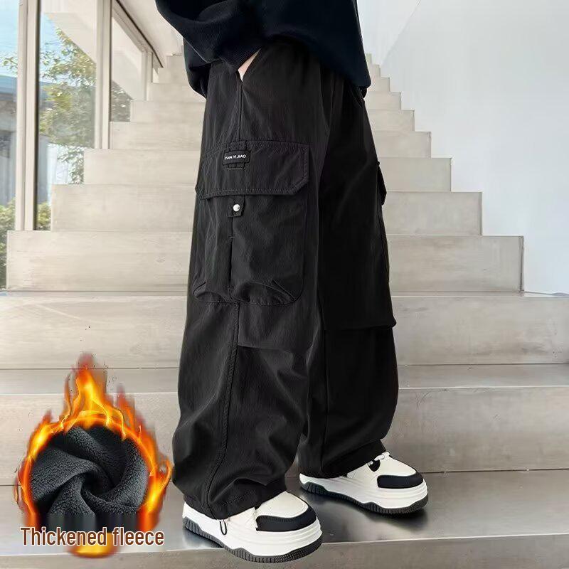 

2025 Kids Versatile Spring & Autumn Boys Sports Pants 160 cm чорний