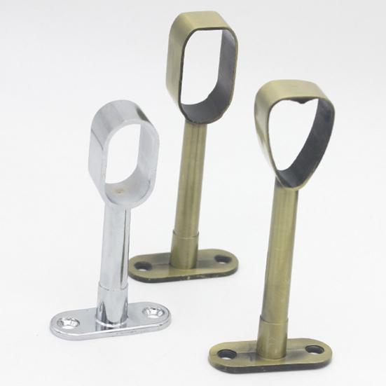 2 st Legering Garderobstång Takmonterat Fäste Klädstång Hållare Spak Fläns