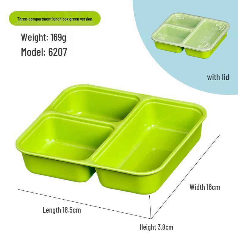 

JML 3-Compartment Microwaveable PP Lunch Boxes with Lids, 5-Pack