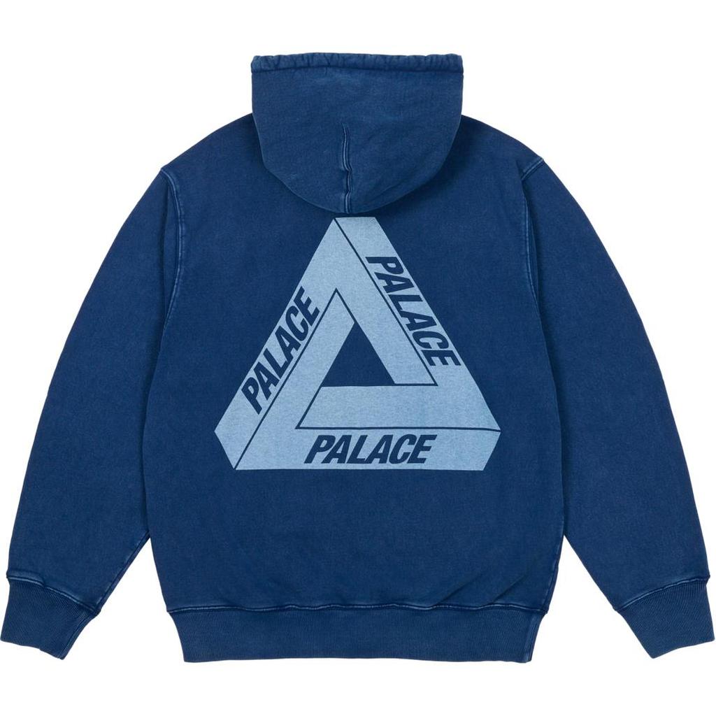 Palace Pigment Wash Tri-Ferg Hood Navy Unisex Tops Blue P26CS096