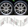 16Pcs Motorcycle Car Tire Decals Trim Strips Universal Reflective Bike Wheel Sticker Waterproof Motorcycle Wheel Rim Tape