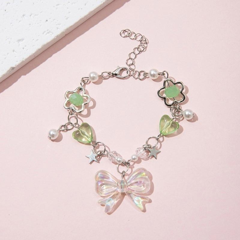 Handmade Crystal Beaded Necklace/Bracelet Stylish Colorful Bead Accessory Fashionable Jewelry for Girls and Women