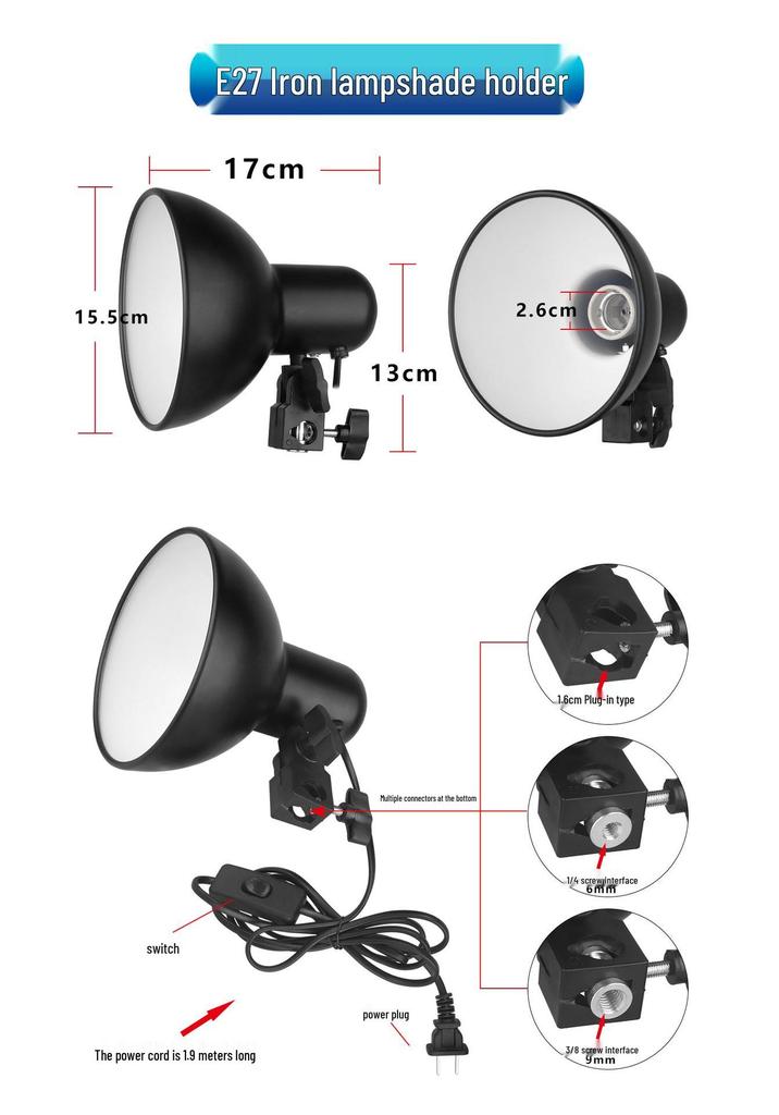Space-saving E27 Universal Desk Lamp: Student Eye Protection Reading Light for Home or Bedside.